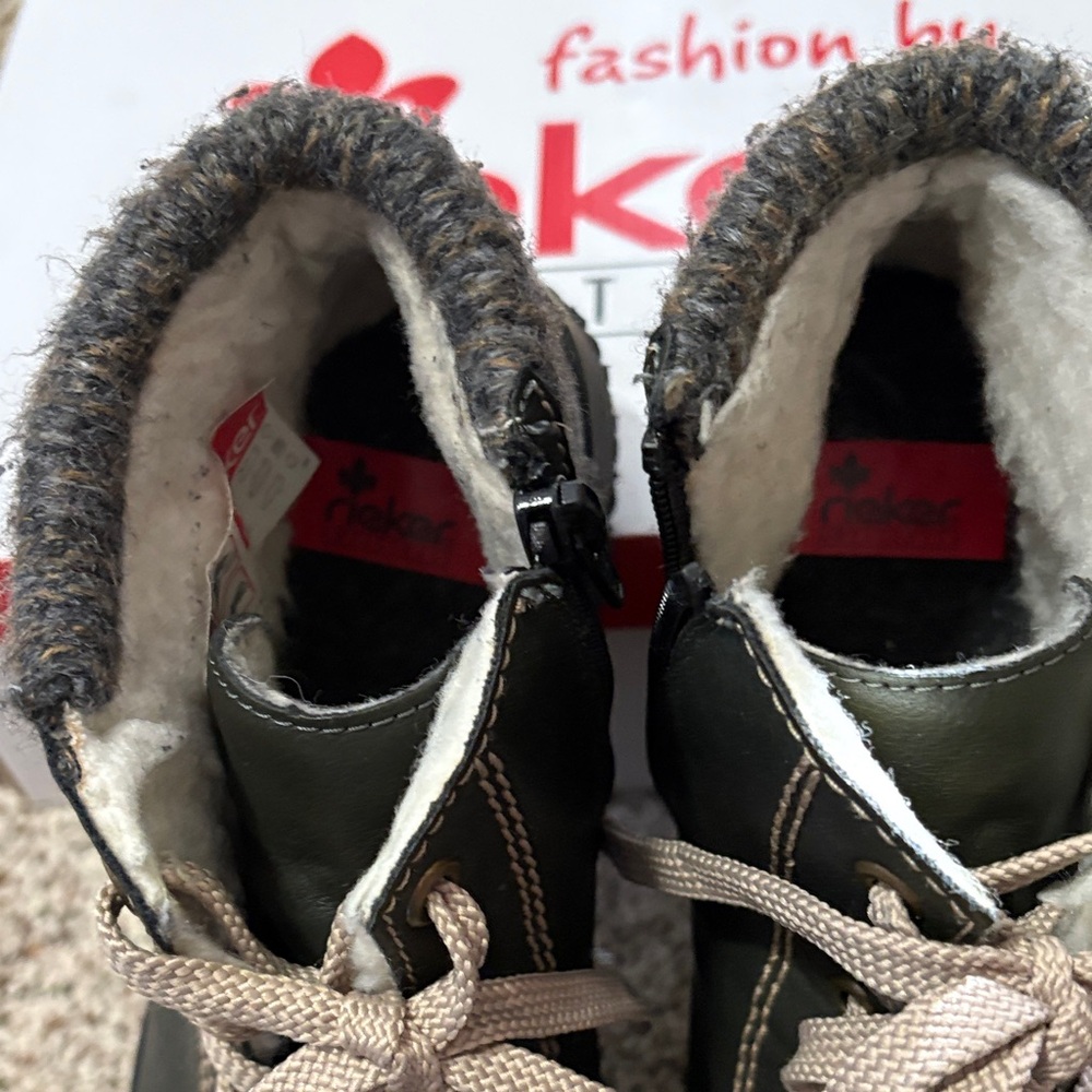 Rieker Dark Green Winter Boots - Picture 3 of 6